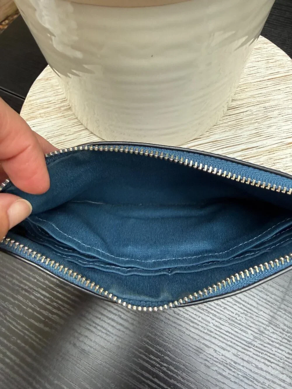 COACH BAZOOKA GUM LMT EDITION Large Wristlet Wallet Collector Blue Leather Retro - Picture 12 of 14